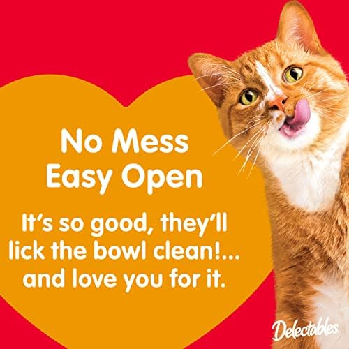Delectables Lickable Treat Bisque Wet Cat Treat Variety, Food Topper, Hydrating, Grain-Free, No Fillers, By-Products, Added Preservatives, 1.4oz Pouch 36ct
