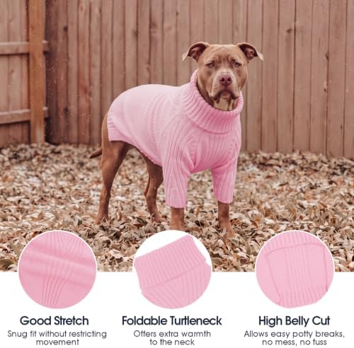 IECOii Great Dane Sweater,Extra Large Dog Sweaters for Giant Breed Dogs 4XL
