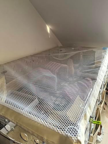 Cage Cover, Ventilated Mesh Top for C&C Midwest Guinea Pig Cage, Breathable & Escape-Proof Small Animal Enclosure Lid with Secure Clips for Rabbits（Not Include cage） (24inx47in Cage Cover)
