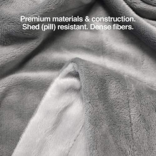 PetFusion Premium Ultra Soft Dog and Cat Blanket, Grey or Brown