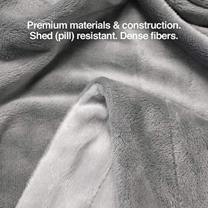 PetFusion Premium Ultra Soft Dog and Cat Blanket, Grey or Brown
