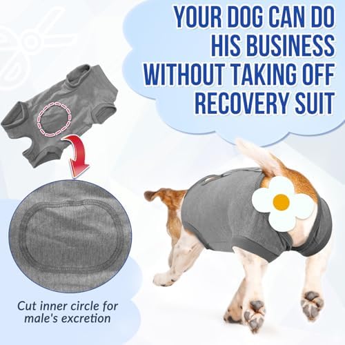 Lukovee Recovery Suit for Dogs, Onesie Spay Neuter Surgery Suit Female Male