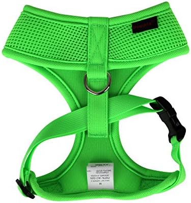 Puppia Soft Harness A XS Over-The-Head Soft Mesh Harness Neon Green