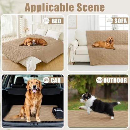 Smiry Waterproof Dog Bed Cover, Reversible Pet Blanket for Sofa Couch