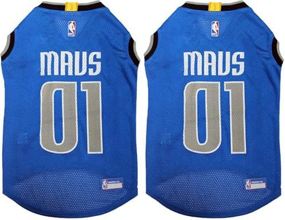 NBA Dallas Mavericks Dog Jersey, Medium - Tank Top Basketball Pet Jersey (Pack of 2)