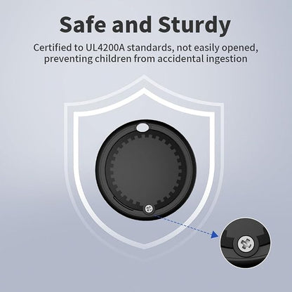 Air Tracker Tags-2 Pack, iOS Smart Bluetooth Tracker, Black | Keys Finder Works with Apple Find My App, Replaceable Battery, IP65 Waterproof, Anti Lost Tag for Luggage, Wallets, Backpacks