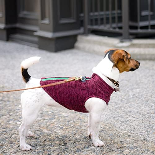 Gooby Zip-Up Fleece Dog Sweater, Fuchsia Wash, X-Small