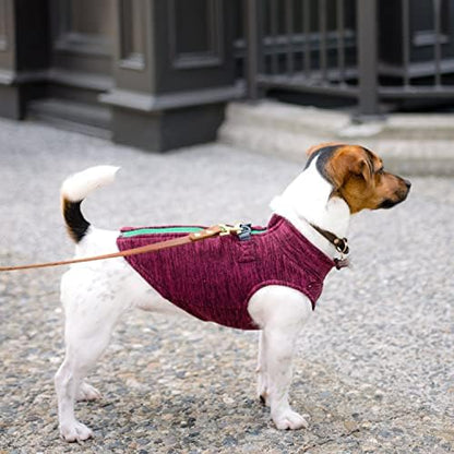 Gooby Zip-Up Fleece Dog Sweater, Fuchsia Wash, X-Small