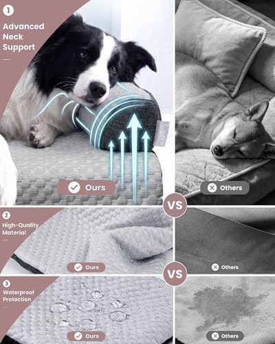 Calming Dog Bed/Mat for Couch,Faux Rabbit Fur Pet Sofa Furniture Protector
