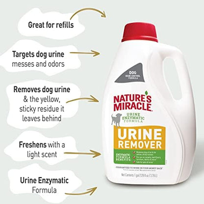 Nature's Miracle Dog Urine Remover, Enzymatic Cleaner, 1 gal
