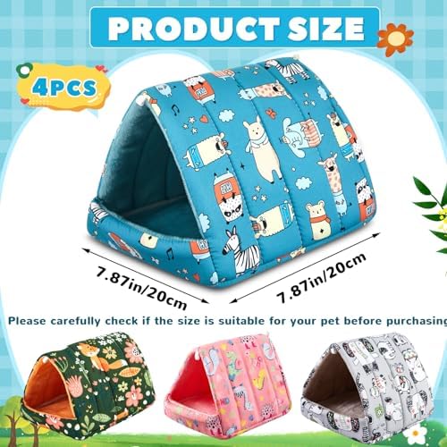 Cinnvoice Guinea Pig Hideout Bed Washable House Cage, Wonder Tale, 7.9 in