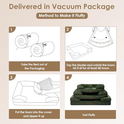 EHEYCIGA Orthopedic XXL Dog Bed, Waterproof Washable XL Big Pet Bed 48"