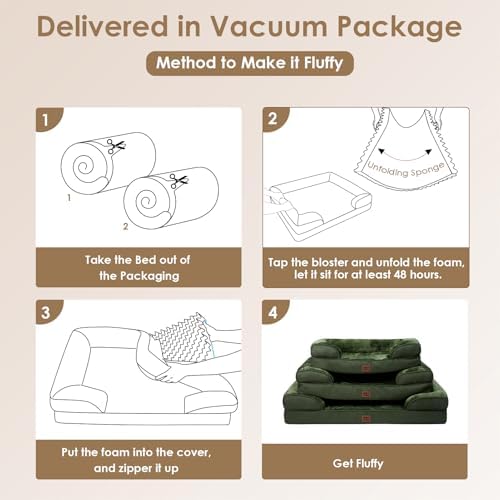 EHEYCIGA Orthopedic Small Dog Bed, Waterproof Memory Foam Washable Pet Beds