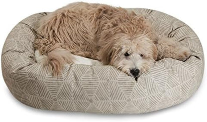 Majestic Pet 52" Charlie Beige Metallic Sherpa Bagel Bed