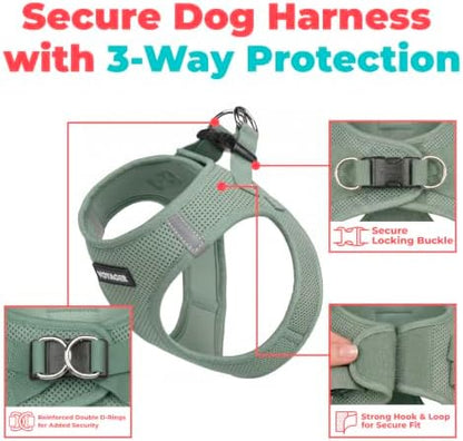 Voyager Step-in Air Dog Vest Harness - Moss Green, Small