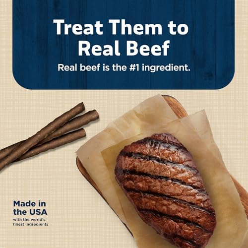 Blue Buffalo Stix Natural Soft Moist Dog Treats Togo Beef Recipe, 1oz Bags, (Pack of 36)