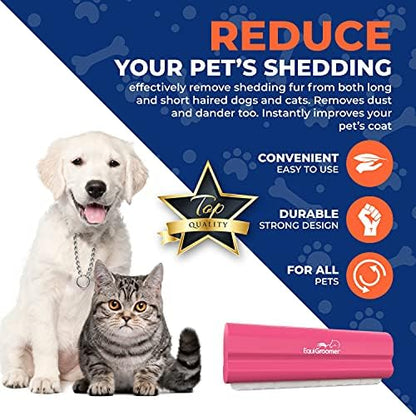 EquiGroomer 5-Inch Undercoat Deshedding Brush for Dogs & Cats, Pink