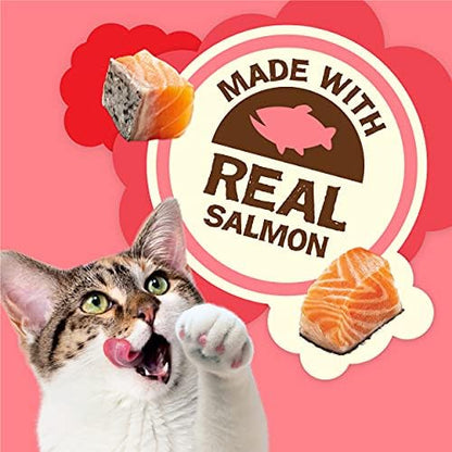 Friskies Purina Party Mix Natural YUMS Cat Treats, Salmon, (10) 2.1 oz