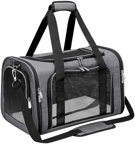 Soft-Sided Cat/Dog/Pet Carrier, Collapsible Pets Travel Carriers