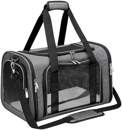 Soft-Sided Cat/Dog/Pet Carrier, Collapsible Pets Travel Carriers