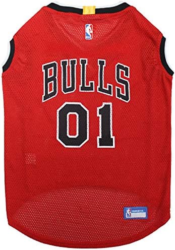 Pets First NBA CHICAGO BULLS DOG Jersey, X-Large - Tank Top Basketball Pet Jersey