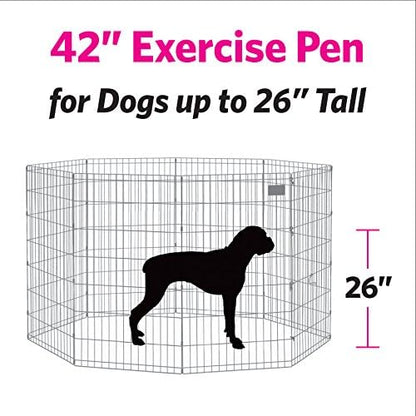 MidWest 42-Inch Exercise Pen, Single Door, 16 Sq Ft Play Area