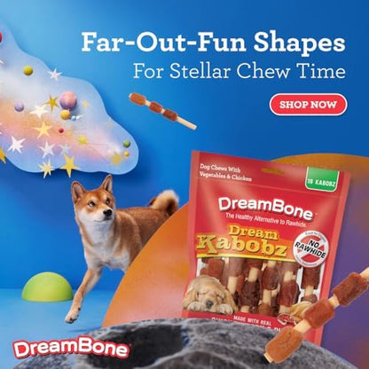 DreamBone Kabobz Rawhide-Free Dog Treats With Real Protein, 18 Count