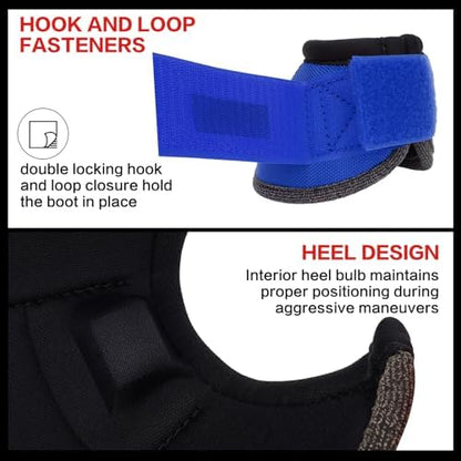 GEOSO Bell Boots for Horses,Ballistic Overreach Horse Boots | Superb Protection, Durability&Comfort,360 Degree Wrap