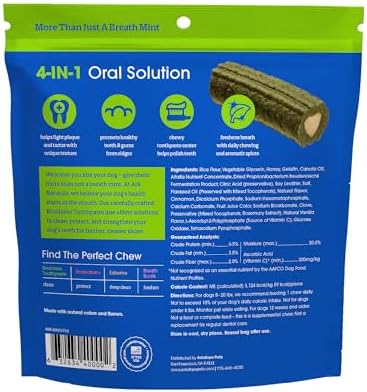 Ark Naturals Brushless Toothpaste Dog Dental Chews - Small Breeds (18 ct)