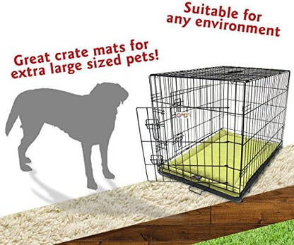 Majestic Pet Dog Crate Mat - Machine Washable Soft Plush Pet Bed Pad for Crates & Kennels | USA Crafted | 48"x30" Villa Apple