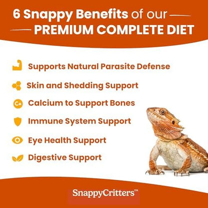 Bearded Dragon Food - Premium Complete Diet Gel Mix for Juvenile and Adult, Made in US FDA Facility, Fortified Formula for Skin and Shedding Support, Digestive Support and Immune System - 3.5 oz.
