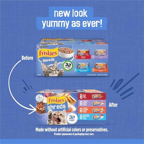 Friskies Purina Savory Shreds Wet Cat Food Variety Pack, (32) 5.5 oz Cans
