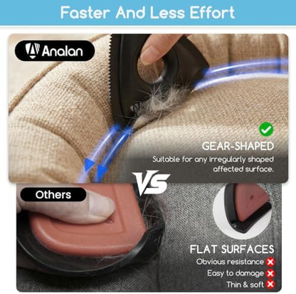 Analan Mini Pet Hair Remover for Car Detailing Dog Hair Tool Brush(Black)