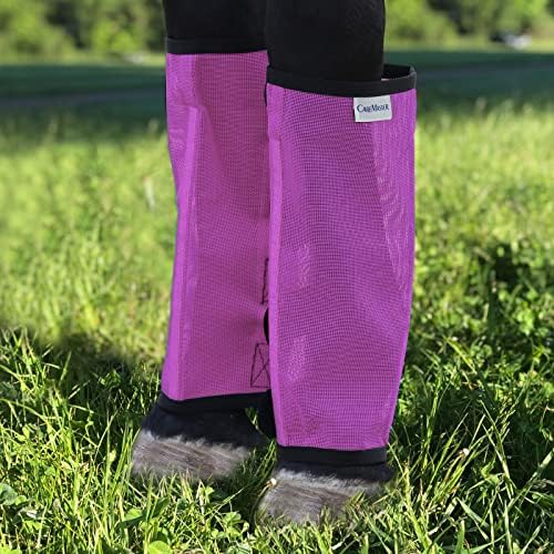 Fine Mesh Fly Boots Loose Fitting & Non-Slip Horse Fly Leggings No More Horsefly Nuisance Greatly Reduce Stomping Breathable with Natural Air Flow (Set of 4)