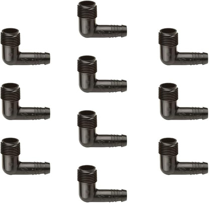 Rain Bird SWGE050B EZ Pipe/Swing Pipe Elbow Fitting, 1/2" Male Pipe Thread x 1/2" Barb, 10-Pack
