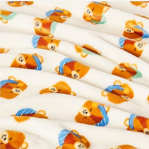 Amazon Basics Kids Fleece Blanket, Ultra-Soft Lightweight Throw for Children, Premium for Warmth, 50 x 60 Inches, Woodland Bears