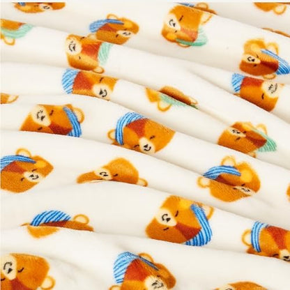 Amazon Basics Kids Fleece Blanket, Ultra-Soft Lightweight Throw for Children, Premium for Warmth, 50 x 60 Inches, Woodland Bears