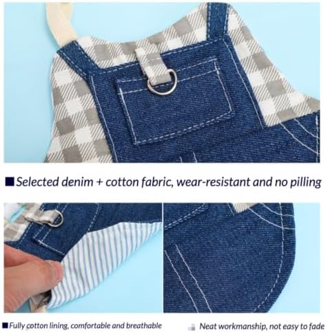 Rabbit Harness Leash Set Escape Proof Clothes for Small Pets (Red,L)