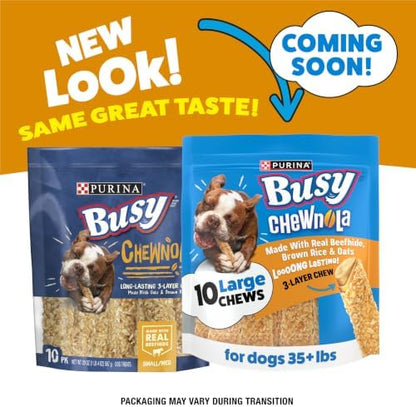 Purina Busy Chewnola Small/Medium Dog Bones, Oats & Brown Rice, 10 ct Pouch