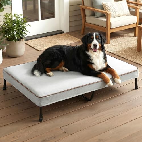 Veehoo Cooling Elevated Dog Bed with Washable & Waterproof Padded Cover