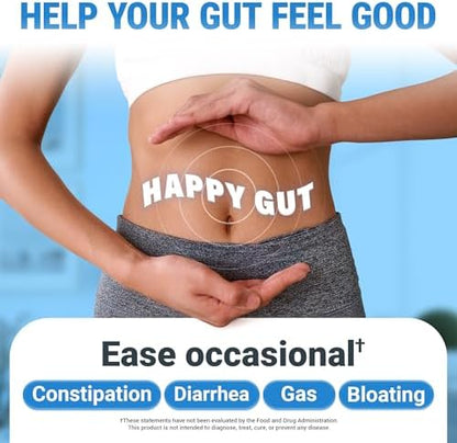 Dr. Berg Probiotic Supplement (60 Billion CFUs) - Helps Ease Occasional Constipation, Diarrhea, Gas & Bloating* - Pre and Probiotics for Digestive Health - 60 Probiotic Capsules
