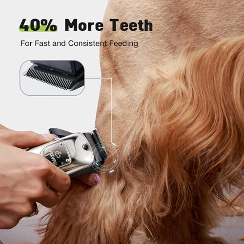 Dog Grooming Kit Dog Clippers for Grooming for Thick Curly Coats
