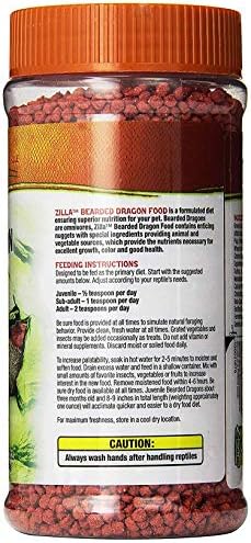 Zilla Bearded Dragon Extruded Food Pellets 6.5 Ounces (Pack of 2)