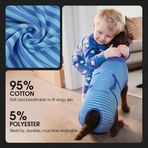 FUAMEY Recovery Suit for Dogs After Surgery,Soft Breathable Dog Bodysuit