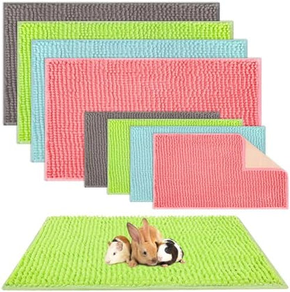 Barydat 8 Pcs Guinea Pig Cage Liner, Gray, Green, Pink, Blue