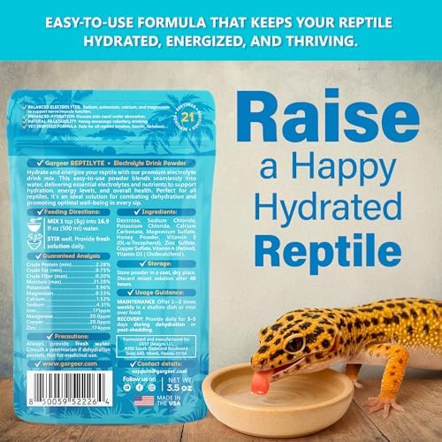 Gargeer 3.5oz Electrolyte Drink Supplement for All Reptiles. Made in USA