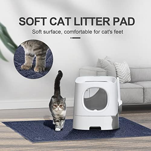 Cat Litter Box Mat, 35" x 24" Large Waterproof Litter Trapping Mat
