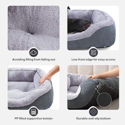 INVENHO XL Dog Beds Large Sized Dog, Washable Orthopedic Warming Soft Sleeping Durable with Anti-Slip Bottom