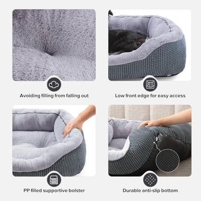 INVENHO XL Dog Beds Large Sized Dog, Washable Orthopedic Warming Soft Sleeping Durable with Anti-Slip Bottom