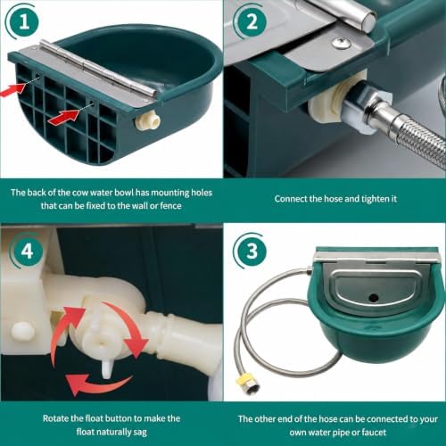 2 Set Automatic Water Bowl, Livestock Waterer for Cattle Dog Goat Sheep